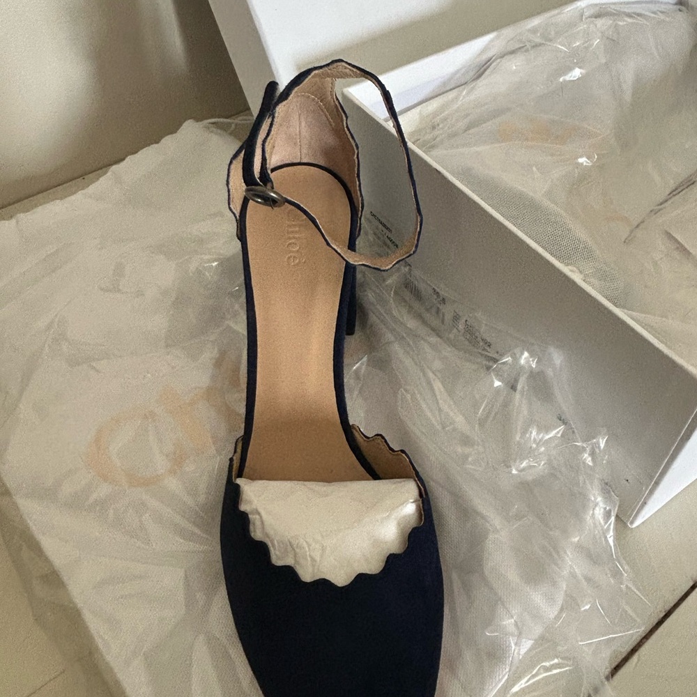 Chic Navy and White Women's Shoes by Chloe